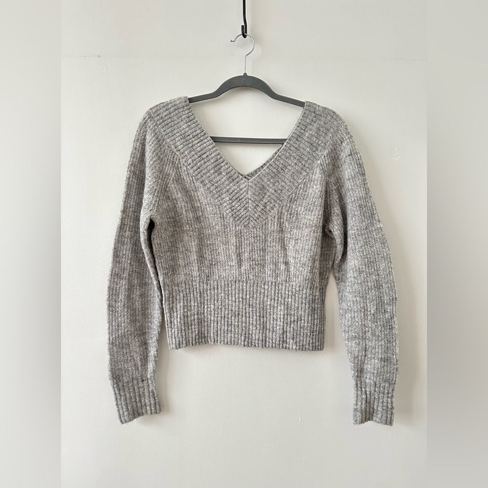H&M off the shoulder grey sweater
